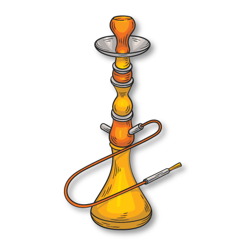 shisha on the table with Overnight Desert Safari