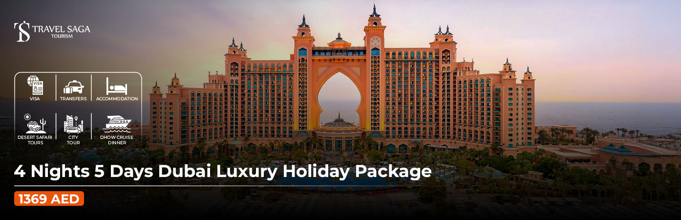 Book 4 Nights 5 Days Dubai Luxury Holiday Package skyline night