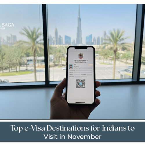 e-Visa destinations for Indians Blog Banner by Travel Saga Tourism
