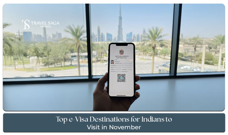 e-Visa destinations for Indians Blog Banner by Travel Saga Tourism