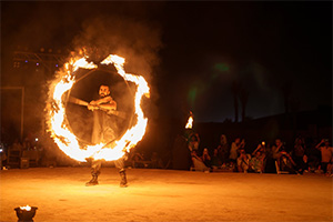 image fire Show with desert safari dubai
