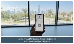 e-Visa destinations for Indians | e-Visa destinations November Blog Banner by Travel Saga Tourism