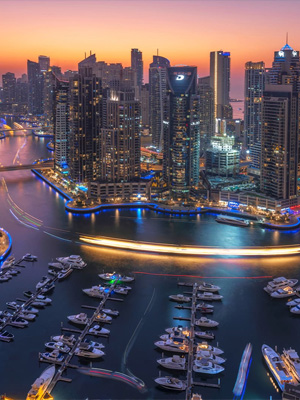 Dubai Marina with Yacht Rental Dubai