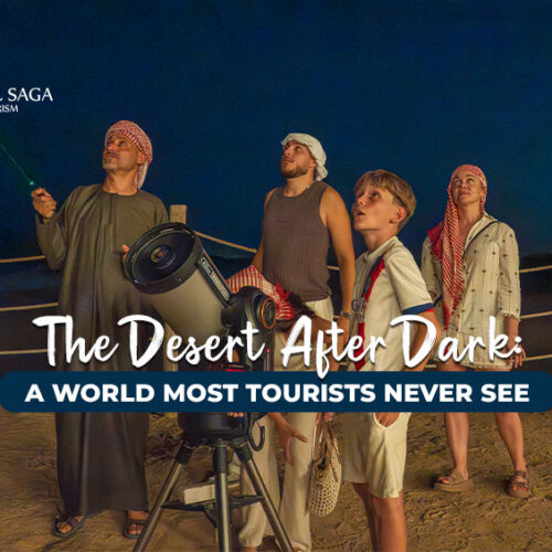 Explore Dubai Desert After Dark Blog Banner by Travel Saga Tourism
