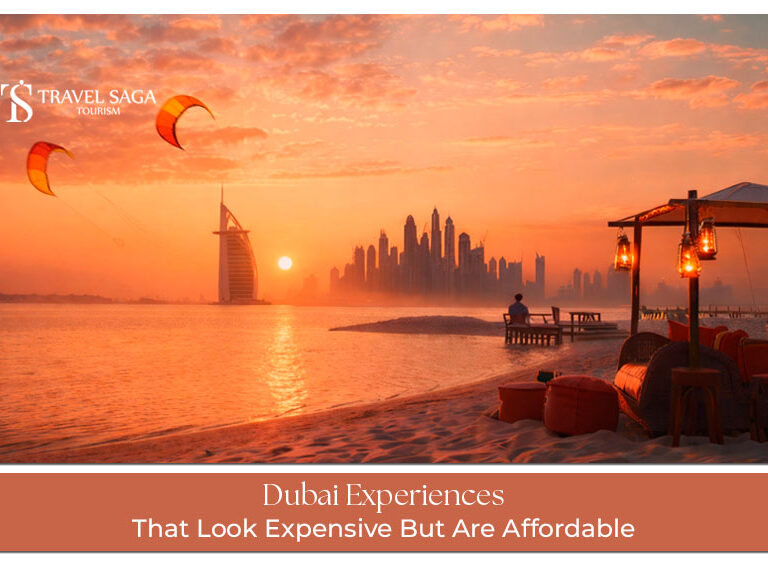Affordable Dubai experiences Blog Banner by Travel Saga Tourism