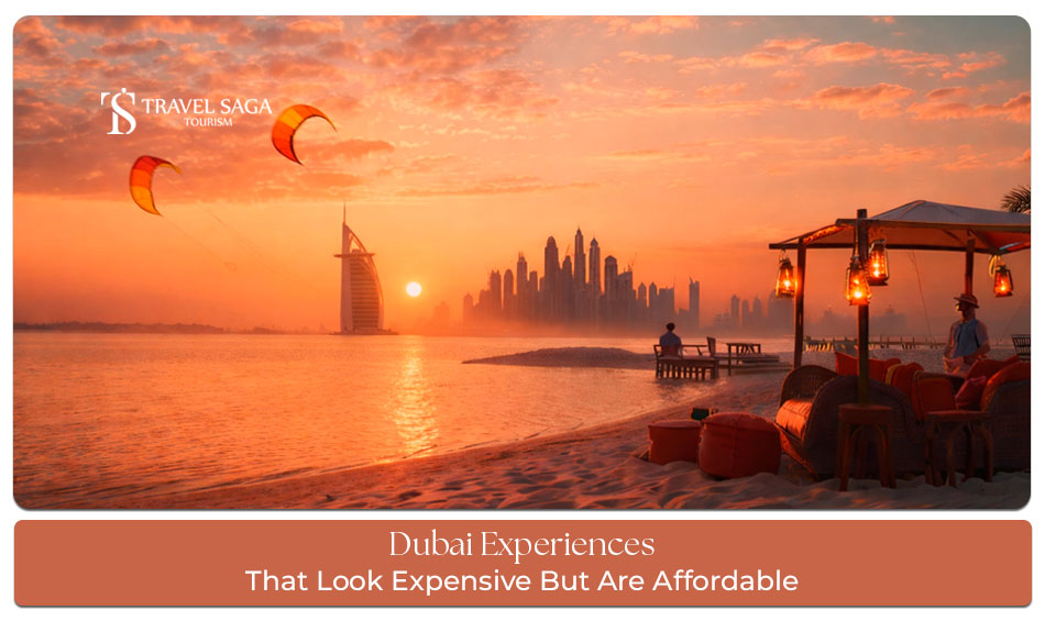 Affordable Dubai experiences Blog Banner by Travel Saga Tourism