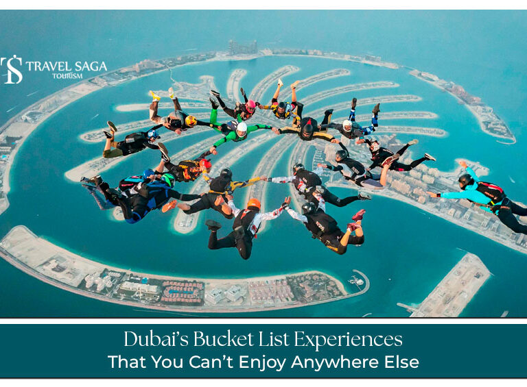 Dubai unique experiences Blog Banner by Travel Saga Tourism