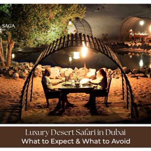 luxury desert safari Dubai Blog Banner By Travel Saga Tourism