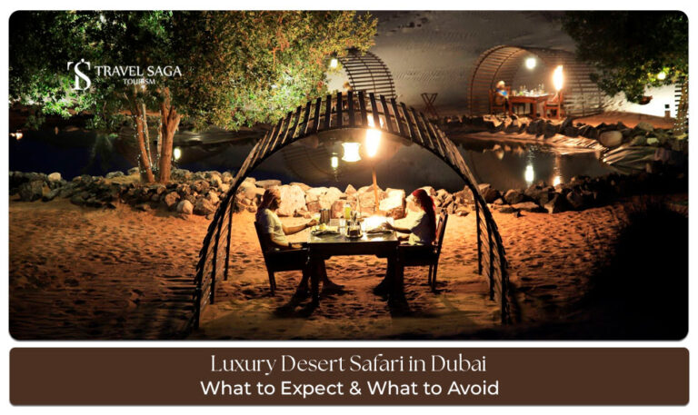luxury desert safari Dubai Blog Banner By Travel Saga Tourism