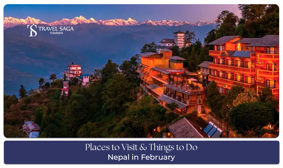 Nepal in February Blog Banner by Travel Saga Tourism