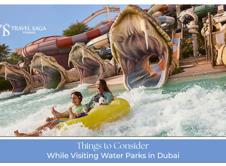 Dubai water park tips Blog Banner by Travel Saga Tourism