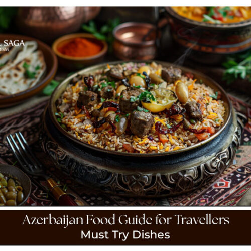 Azerbaijan food guide Blog Banner by Travel Saga Tourism