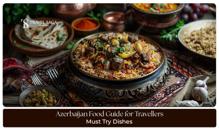 Azerbaijan food guide Blog Banner by Travel Saga Tourism