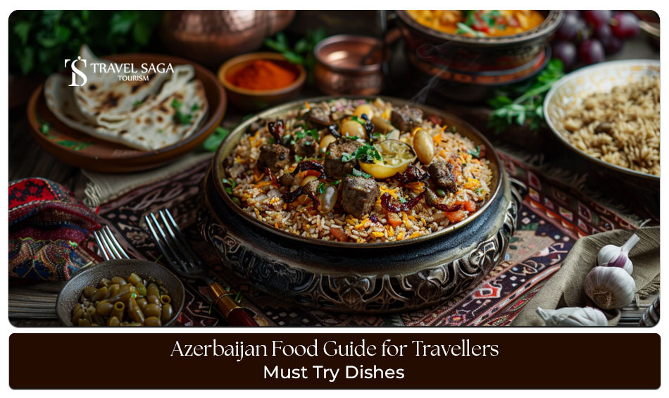 Azerbaijan food guide Blog Banner by Travel Saga Tourism