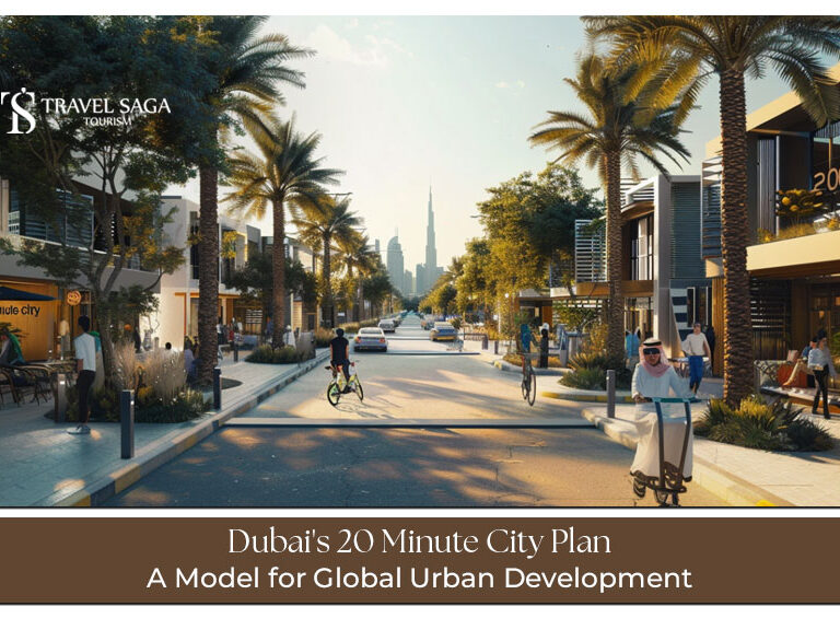 Dubai 20 minute city Plan Blog Banner by Travel Saga Tourism