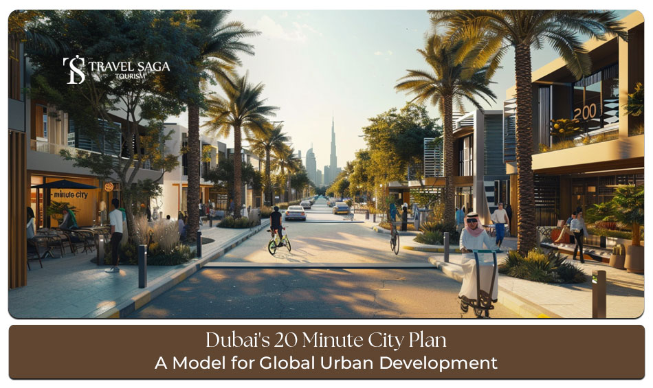 Dubai 20 minute city Plan Blog Banner by Travel Saga Tourism