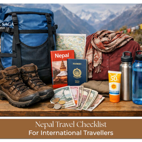 Nepal travel checklist blog banner by Travel Saga Tourism