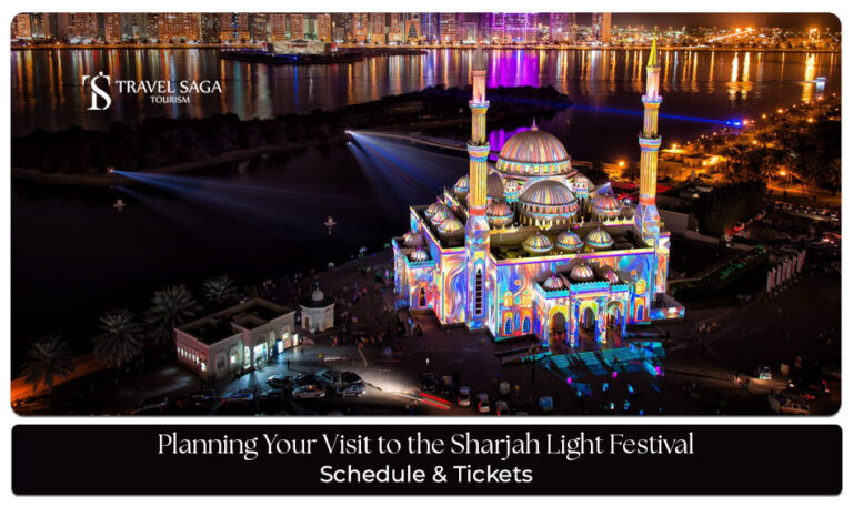 Sharjah Light Festival Blog Banner by Travel Saga Tourism