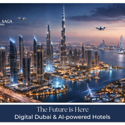 Digital Dubai blog banner by Travel Saga Tourism.