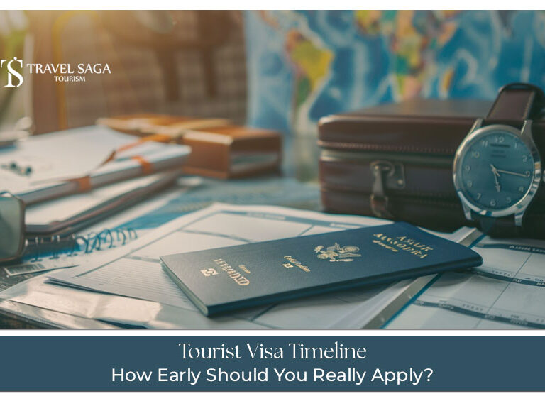Tourist visa processing time Blog Banner By Travel Saga Tourism