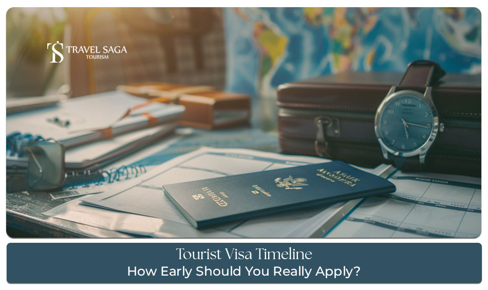 Tourist visa processing time Blog Banner By Travel Saga Tourism