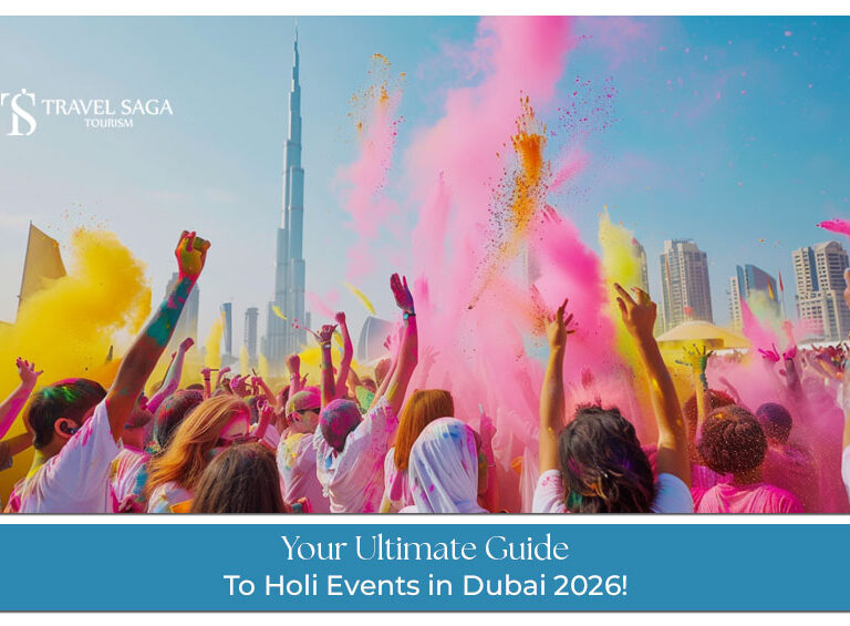 Holi Events in Dubai Blog Banner By Travel Saga Tourism