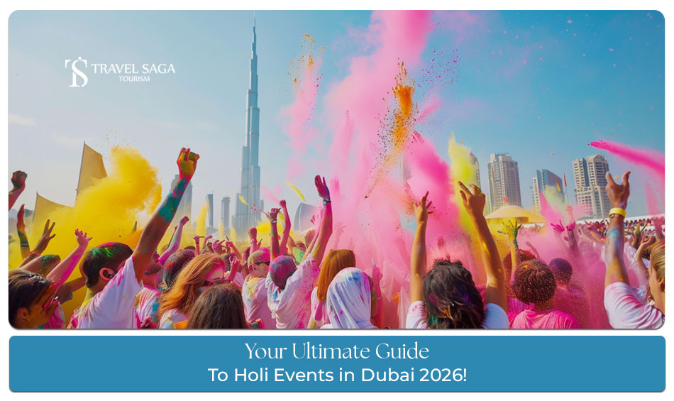Holi Events in Dubai Blog Banner By Travel Saga Tourism