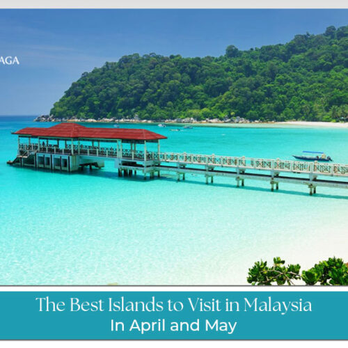 Beautiful islands in Malaysia with clear blue water