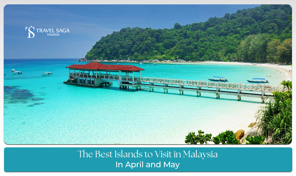 Beautiful islands in Malaysia with clear blue water