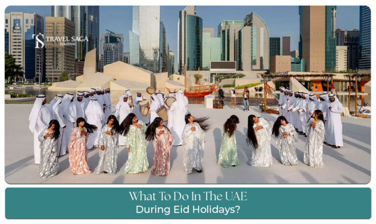 UAE during Eid holidays celebration with festive lights, cultural events, and family gatherings across Dubai and Abu Dhabi.