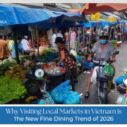 Tourists Exploring local markets in vietnam