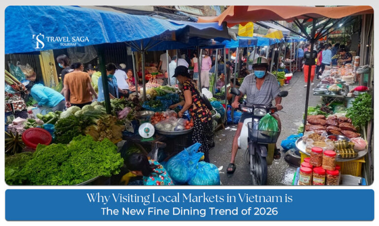 Tourists Exploring local markets in vietnam
