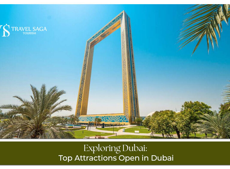 Attractions Open in Dubai Blog Banner by Travel Saga Tourism