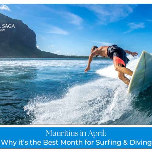 Tourists enjoying Mauritius in April weather