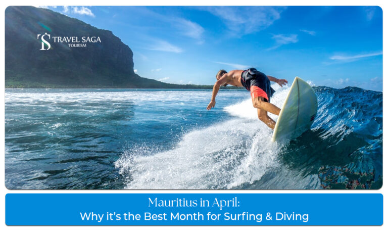 Tourists enjoying Mauritius in April weather