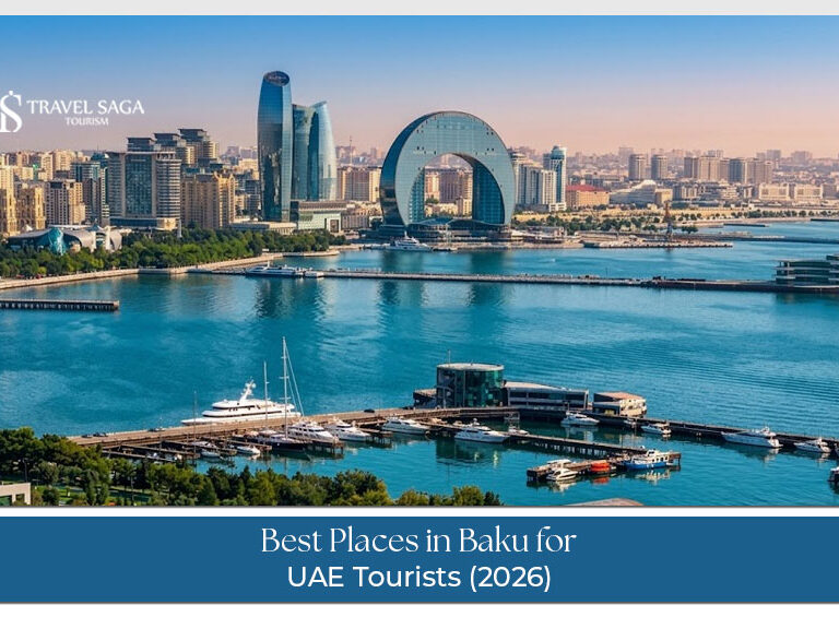 Baku coastal city scenic view