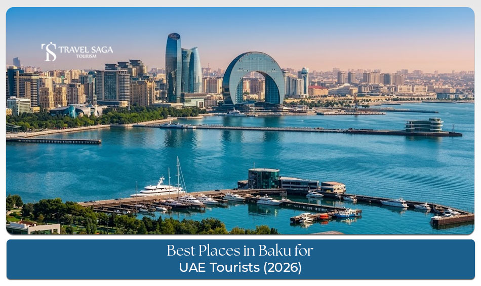 Baku coastal city scenic view