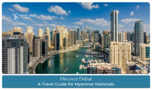 Myanmar traveler exploring Dubai skyline