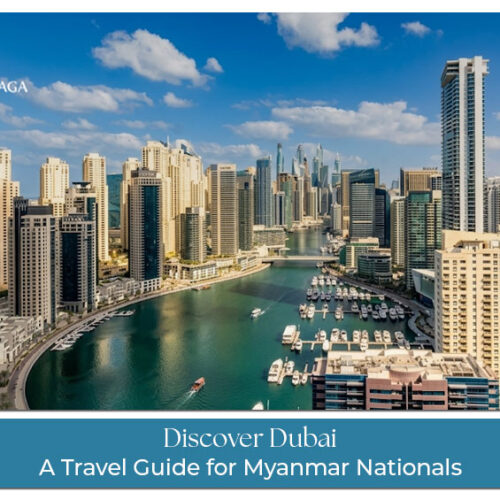 Myanmar traveler exploring Dubai skyline