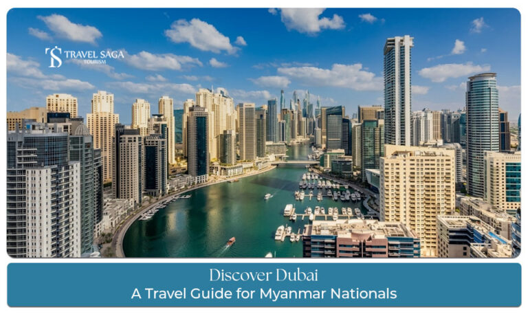 Myanmar traveler exploring Dubai skyline