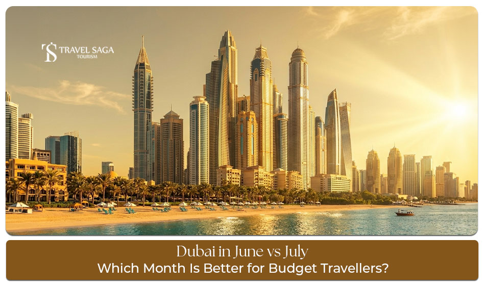 Budget travel comparison Dubai June and July