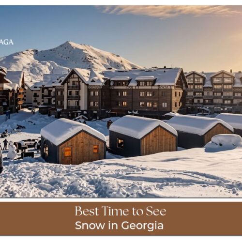 Best time to see snow in Georgia with winter landscapes and mountain resorts