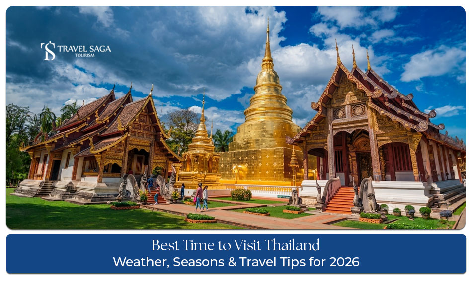 Thailand travel in 2026 featuring tropical beaches, temples, and popular tourist attractions