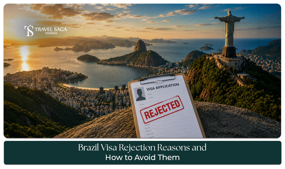 Brazil visa application rejection reasons with passport and supporting travel documents