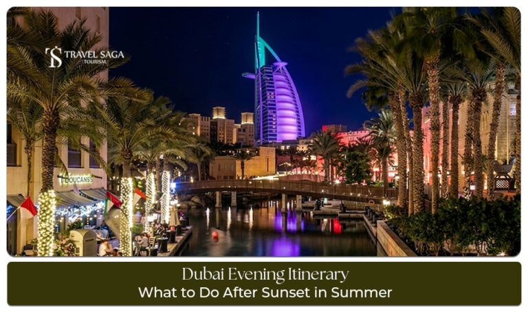 Dubai summer evening attractions, dining, shopping, and waterfront experiences
