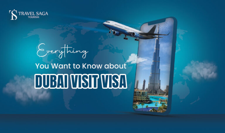 Dubai visit visa application with passport, travel documents, and UAE entry requirements
