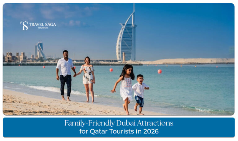 Dubai attractions for Qatar tourists in 2026 featuring landmarks, shopping, and entertainment