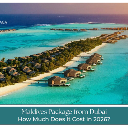 Maldives holiday package from Dubai featuring beach villas, resorts, and tropical scenery