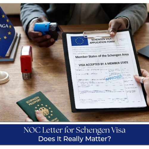 NOC letter for Schengen visa application with employment and travel details