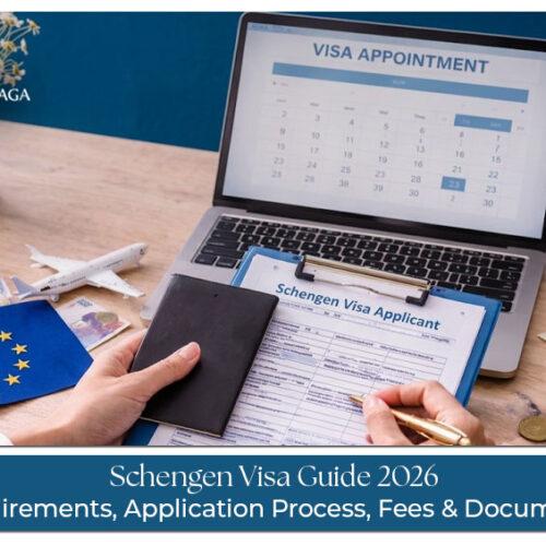 Schengen visa application guide 2026 with passport and travel documents